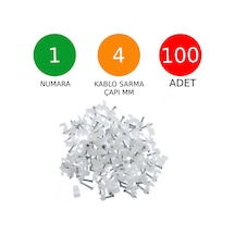 Tek-iş Beton Çivili Kablo Tutucu Kroşe No: 1 - 4 Mm 100 Adet