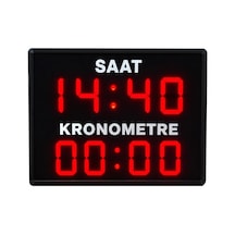 Sanec Kumandalı Saat - Kronometre Kasa Ölçüsü: 27x27 Cm - Kırmızı