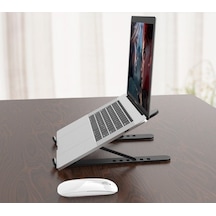 Plastik Yükseklik Ayarlı Laptop  Standı  Siyah