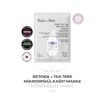 Retinol Ve Çay Ağacı Özü, Mikro Spikül İğneli Kağıt Maske Microneedle Retinol Maske