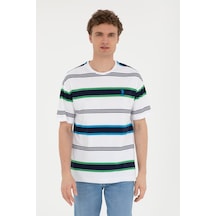 U.S. Polo Assn. Erkek Comfort Fit Bisiklet Yaka Ekru Tişört 50287038-VR019