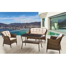 Rehome Bahçe Ve Balkon Seti Oturma Grubu Kahve