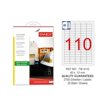 Tanex Tw-4110 40X12 MM Polyester Etiket 25 Li