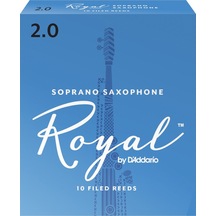 D'addario Rıb1020 Royal Soprano Saksafon Kamışı No: 2.0 Başlangıç/eğitim - 10'lu Paket Fransız Kesim Filed , Esnek Ve Net Ton Yapısı