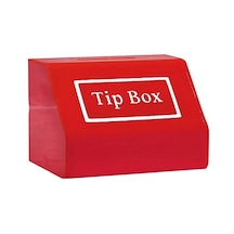 Asma Kilitli Pleksi Tip Box Bahşiş Kutusu Kırmızı 20x13xh12