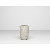 Nuano Consept Lale Serisi Yuvarlak Saksı Bej 35x50