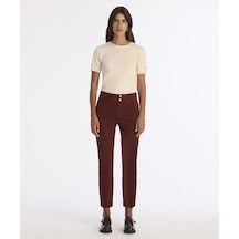 Yargıcı Slim Yüksek Bel Pantolon 25kkpn3071x 016 Bordo