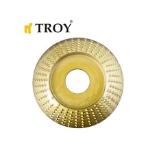 Troy 25077 Avuç Taşlama İçin Ahşap Aşındırıcı Disk, Yarı Küre, 125mm
