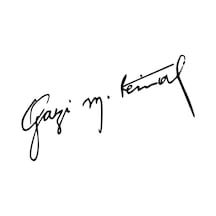 Gazi Mustafa Kemal Atatürk İmza Sticker Oto Araba Sticker 20 X 7 Cm Siyah
