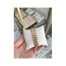 Taş Detaylı Love Model Bileklik Altın