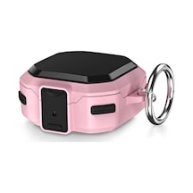 Microsonic Samsung Galaxy Buds 2 Pro Kılıf Darbeye Dayanıklı Sert Koruyucu + Askılık Pembe