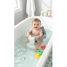 Vavbaby Önden Açılır Bebek Banyo & Bebek Mama Oturağı Gri Gri