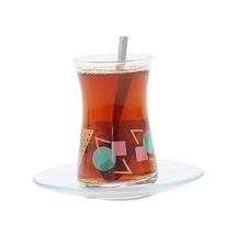95483 Geo 12 Parça Çay Seti Çok Renkli