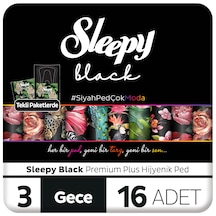 Sleepy Black Premium Plus Hijyenik Ped Gece 16 Adet