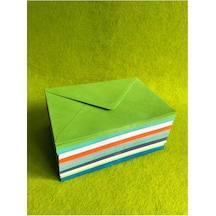 Bigibu 100 Adet Yapışkanlı Renkli Zarf 13 X 18 Cm - 120 Gr Kalın Gramaj Büyük Boy Renkli Zarflar 5485478541201