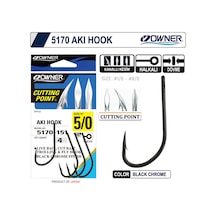 Owner 5170 Aki Hook Black Chrome İğne No 2/0