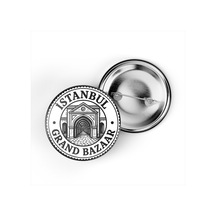 5 Adet İğneli Çanta Rozeti - Kapalıçarşı - İstanbul - 44 MM Çok Renkli