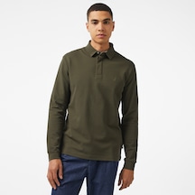 Nautica Erkek Yeşil Slim Fit Uzun Kollu Polo Düz K37015t Yeşil