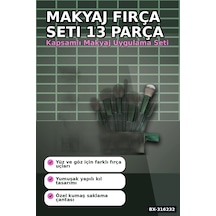 Makyaj Fırça Seti 13 Parça Yumuşak Kıllı Far Ve Yüz Uygulama Çantalı Set Bx-316232