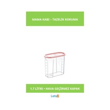 1.7 Litre Hava Geçirmez Kaliteli Plastik Mama Kabı