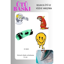 Ütü İle Yapışan Tekstil Transfer Dtf Baskı 4 Adet Baskı - 674576987