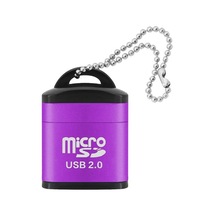 Mor Vaorlo Usb2.0 Mini Kart Okuyucu 480mpbs Hızlı İletim Yüksek Bilgisayar Pc Laptop Için Uyumlu Yüksek Hızlı