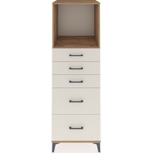 Kronos Dolap Tek Raflı 5 Çekmeceli 60x59x182 Çam-aytaşı Çam