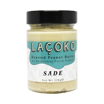 Laçoko Şekersiz Katkısız Glutensiz Vegan Doğal Az Kavrulmuş Çiğ Yer Fıstığı Ezmesi 320 G