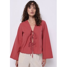 Colins Regular Fit Kadın Pembe Gömlek Cl1074031 Q1.v1 Prs Pembe