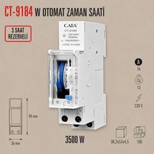 Cata Ct-9184 Ray Tipi Zaman Saati 3500w 220v