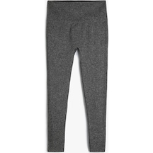 Koton Yüksek Bel Dokuma Spor Tayt Dikişsiz Slim Fit Antrasit Melange 4sak40283nk 4SAK40283NKAN9
