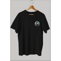 Noıssey -wed Nezuko Baskılı Oversize T-shirt Tişört Sokak Tarzı Siyah