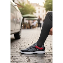 Enoch Erkek Spor Ayakkabı - Rahat Kalıp Hafif Taban Günlük Sneaker Füme - Beyaz