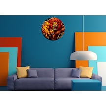 Ti-play Aslan Çizdi 30x30cm Akrilik Dekoratif Modern Duvar Saati ÇOk Renkli