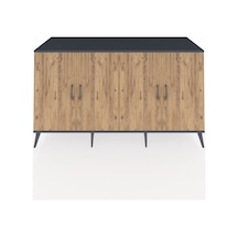 Kronos Konsol 4 Raflı 4 Kapaklı 176x59x99 Antrasit-çam Atlas Çam/atlas Çam - Antrasıt