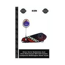 Delux Serisi Badminton Açık Hava Rekreasyon Bst-610 Carbon Composıte Badmington Raket Siyah