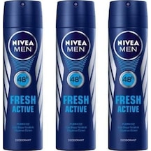 Nivea Men Fresh Active Erkek Sprey Deodorant 150 ML x 3 Nivea Men Fresh Active Erkek Sprey Deodorant 150 ML x 3
