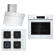 Siemens HB012FBW1T - EO6C2PP30O - LC64KPJ20T Beyaz Ankastre Set