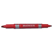 Twin Permanent Marker Çift Uçlu Asetat Kalemi Kırmızı Renkli
