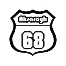 68 Plaka Aksaraylı Sticker Araba Yapıştırma