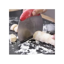 Paslanmaz Çelik Hamur Kesme Ve Şekillendirme Spatulası Gümüş