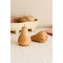 & Stone Ahşap Armut Dekoratif Biblo Obje