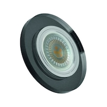 Cam Spot Kasa (Siyah Yuvarlak) HS 1860 (Ampül Dahildir)
