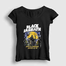 Presmono Kadın Sin Black Sabbath T-shirt Siyah