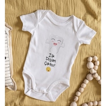 Bitmeyenkartus Bk Kids Ilk Dişim Çıktı Tasarımlı Bebek Body Zıbın - Model 1 Çok Renkli