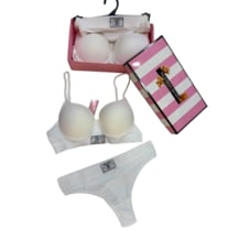 Victoria's Secret Victoria"s Secret Push Up Set Alt Üst Dolgulu Sütyen Ve Külot Takım 2"li Set Beyaz