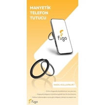 Fiigo Manyetik Halka Telefon Tutacağı Gri