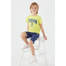 U.S. Polo Assn Light Blue Written Sarı Erkek Çocuk Bermuda