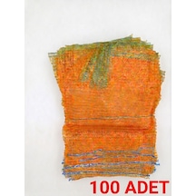 Çuval File Ceviz-patates-soğan Çuvalı 24cmx48cm Turuncu 100lü Ağzı İpli