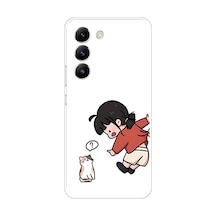 Vivo V30 Lite Uyumlu Zorla Çekiştirilen Sevgili - Çift Kombini Baskılı Silikon Kılıf Renkli